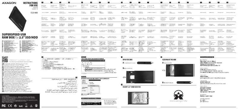 Página 1 del manual Manual de usuario Axagon EE25-A6M