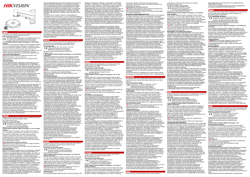 Page 1 of the manual User Manual Hikvision DS-1280ZJ-DM22