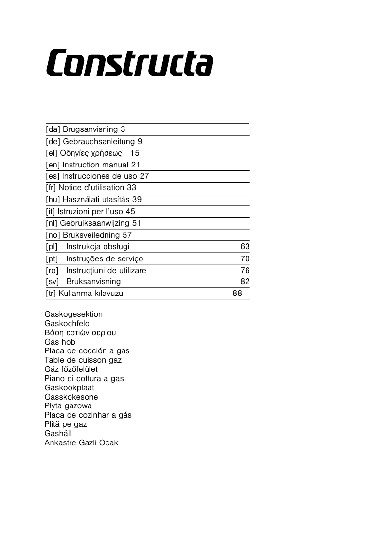 Page 1 de la notice Manuel utilisateur Constructa CA162650