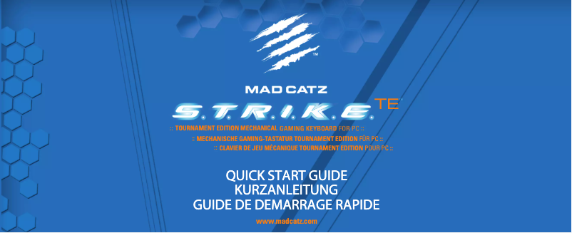 Page 1 de la notice Manuel utilisateur Mad Catz S.T.R.I.K.E. T.E