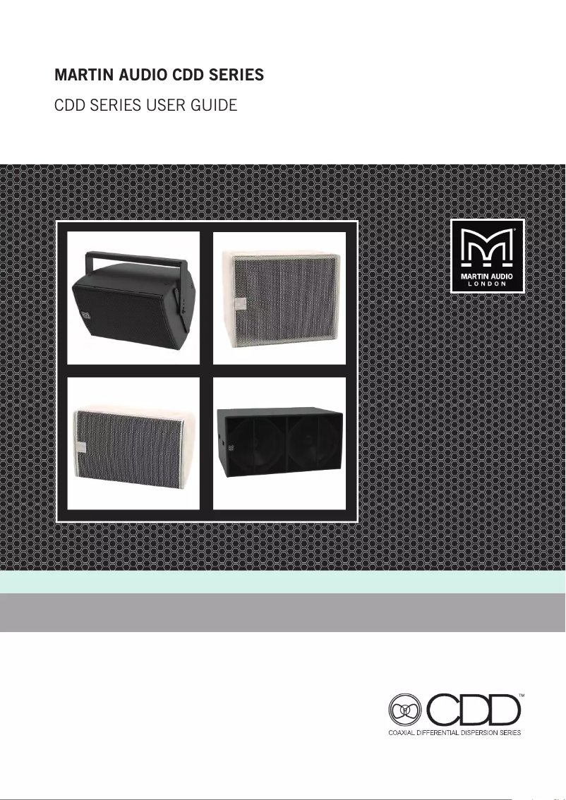 Page n°1 - Manuel utilisateur Martin Audio CDD8