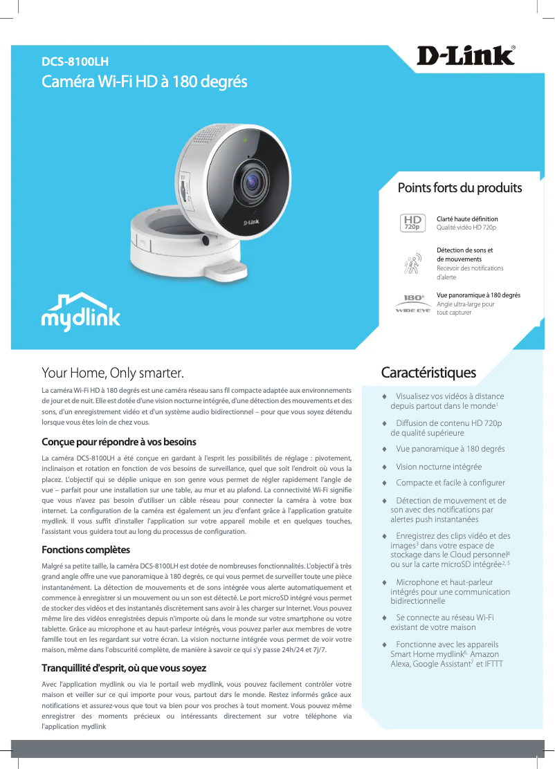 Página 1 del manual Ficha técnica D-Link DCS-8100LH