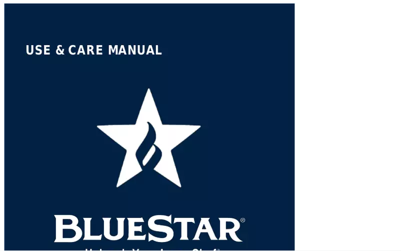Página 1 del manual Manual de uso y mantenimiento BlueStar RNB366BV2PLT