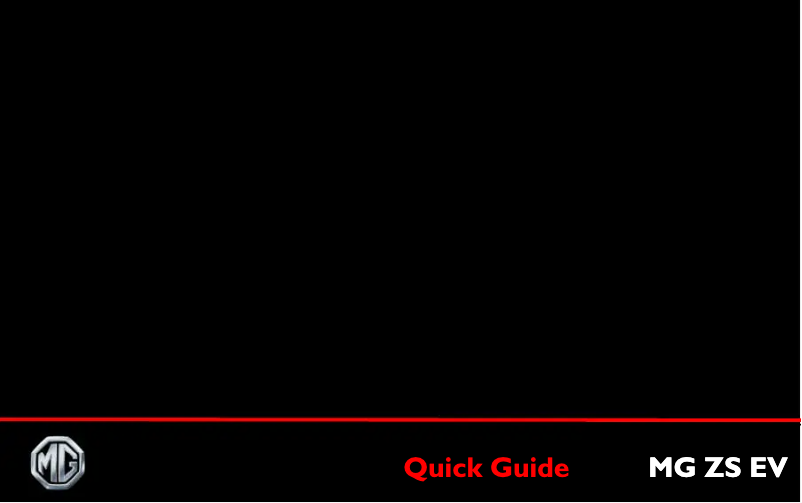 Page n°1 - Guide de démarrage rapide MG ZS EV (2021)
