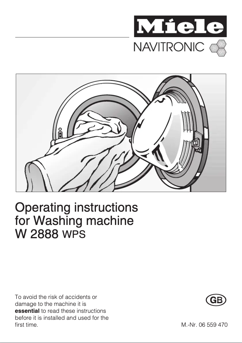Page n°1 - Manuel utilisateur Miele W 2888 WPS