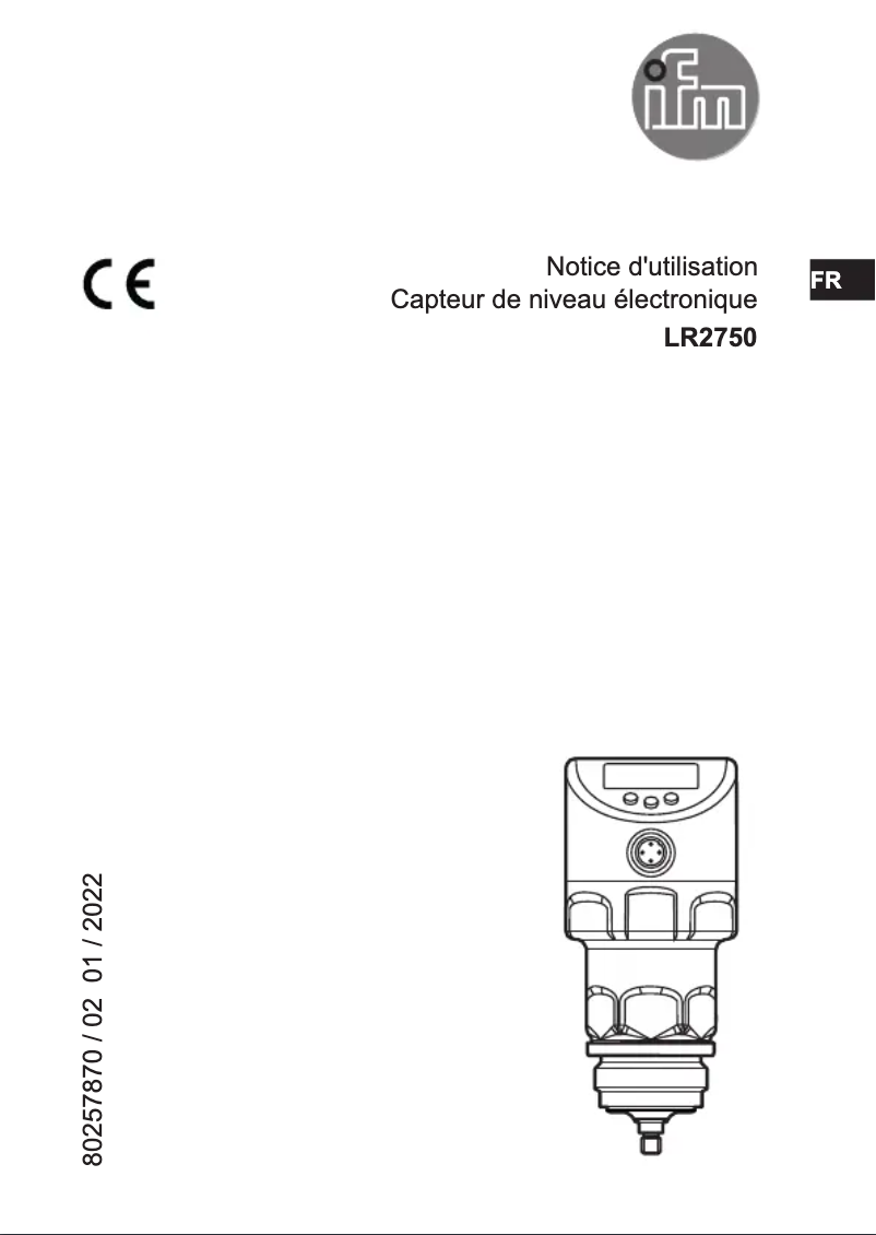 Page n°1 - Manuel utilisateur IFM LR2750