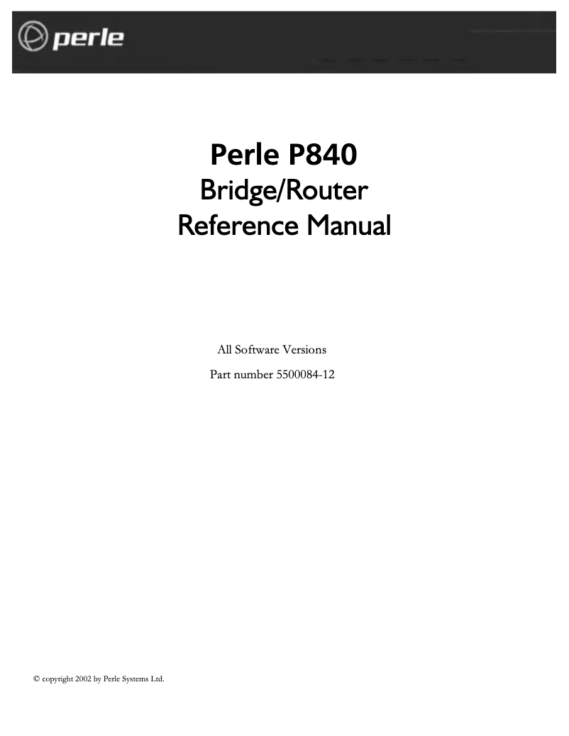Página 1 del manual Manual de usuario Perle P844
