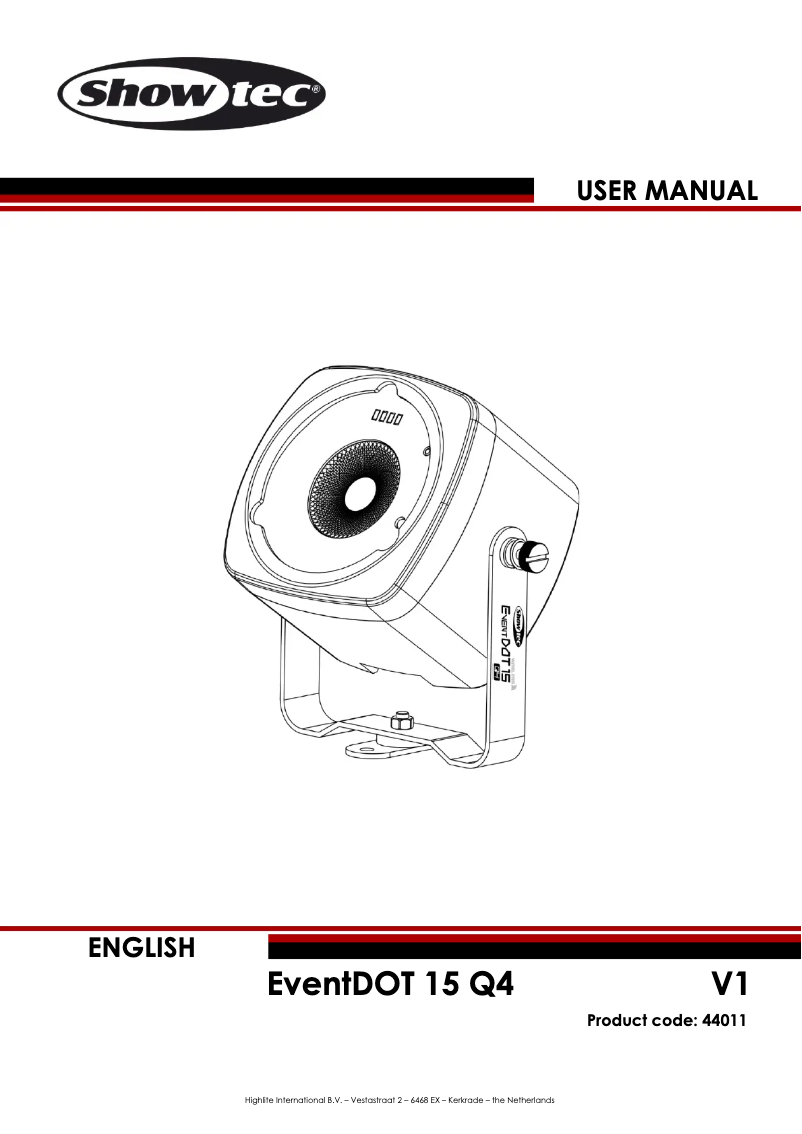 Page 1 de la notice Manuel utilisateur Showtec EventDOT 15 Q4