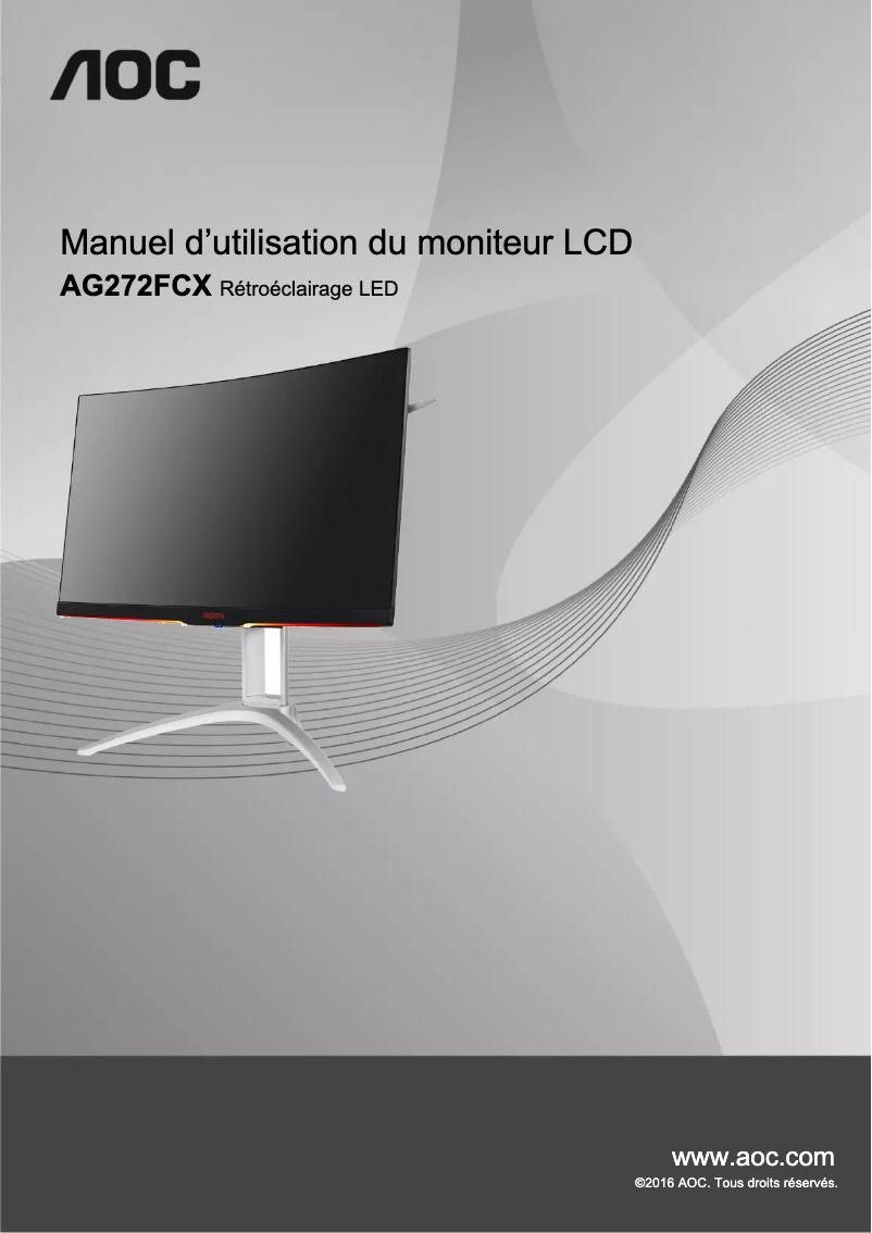 Image de la première page du manuel de l'appareil AGON AG272FCX