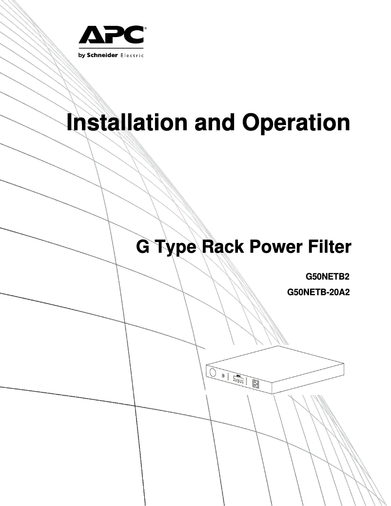 Page n°1 - Manuel utilisateur APC G50NETB-20A2
