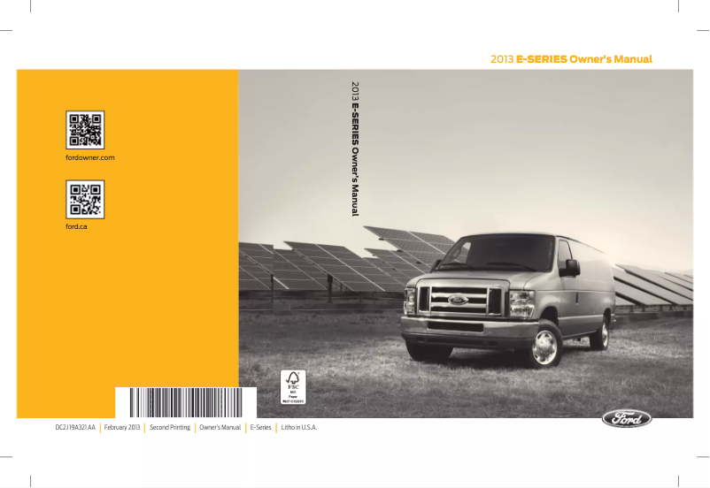 Page n°1 - Manuel utilisateur Ford E-450 (2013)