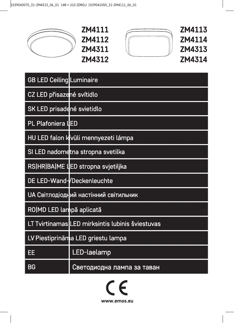 Image de la première page du manuel de l'appareil ZM4313