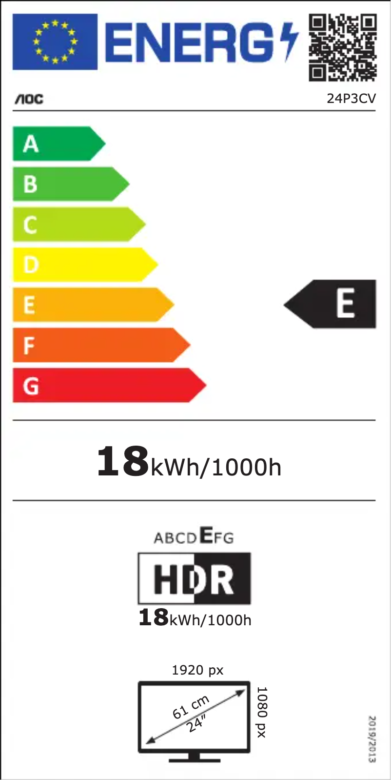 Page n°1 - Label énergétique AOC 24P3CV
