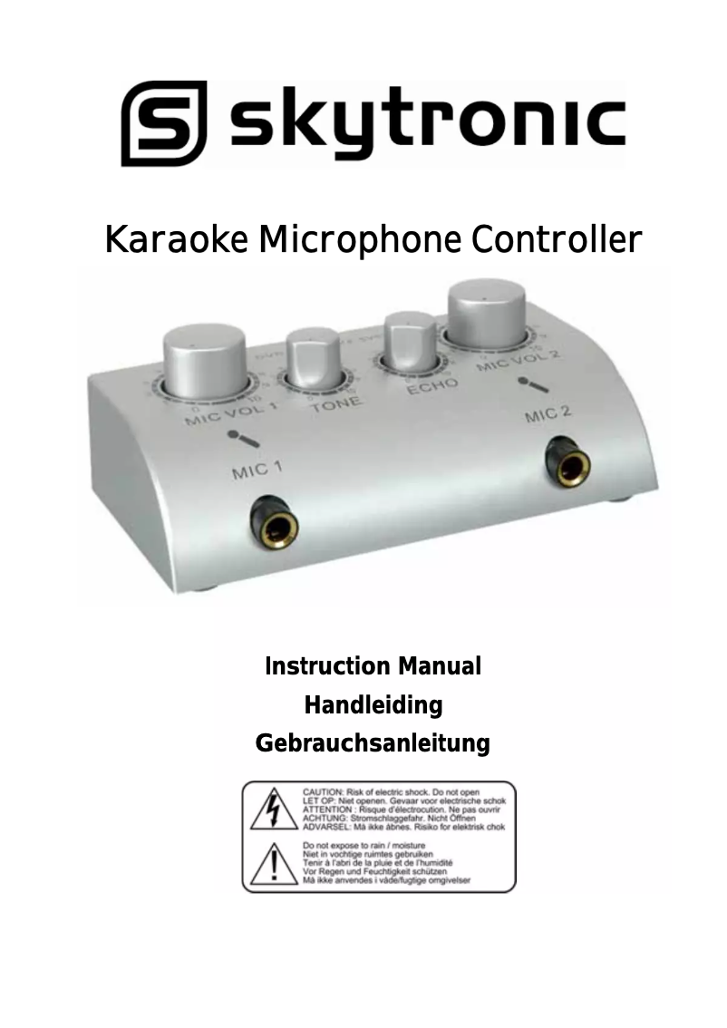 Page n°1 - Manuel utilisateur Skytronic Karaoke Controller