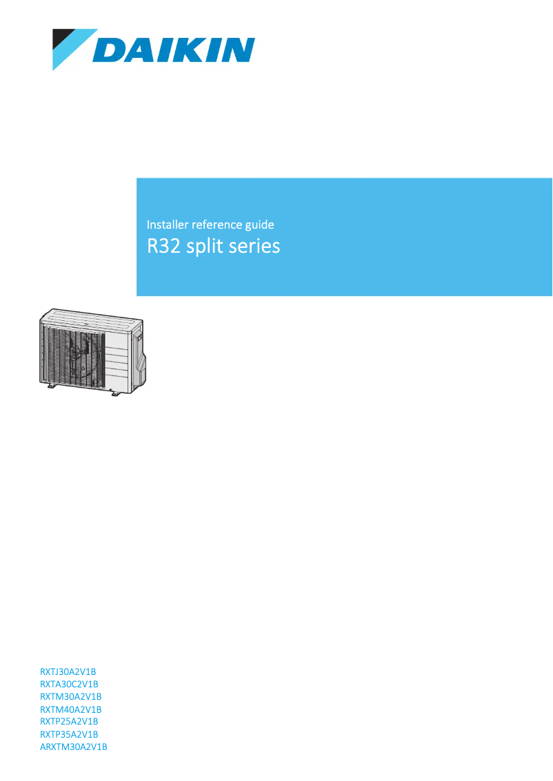 Image de la première page du manuel de l'appareil ARXTM30A2V1B