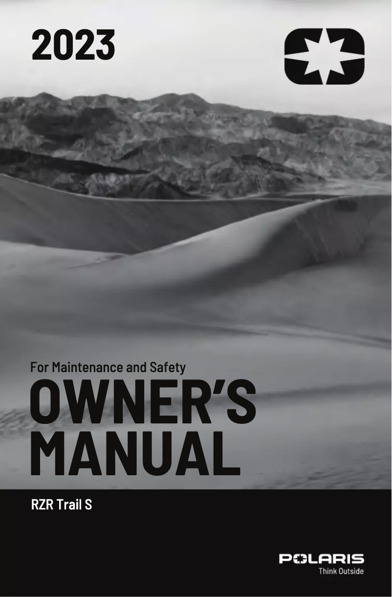 Image de la première page du manuel de l'appareil RZR Trail S 900 Sport (2023)