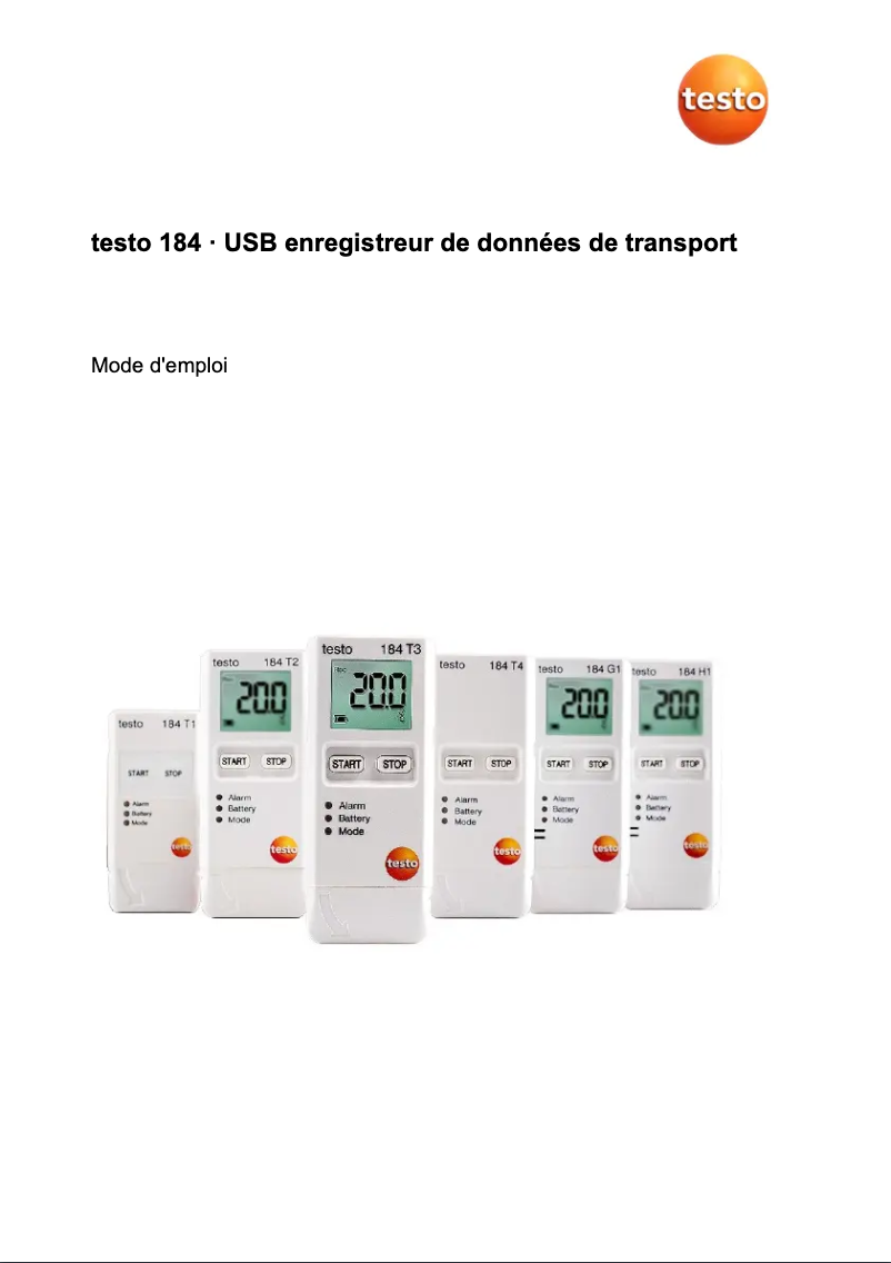 Image de la première page du manuel de l'appareil 184 T4