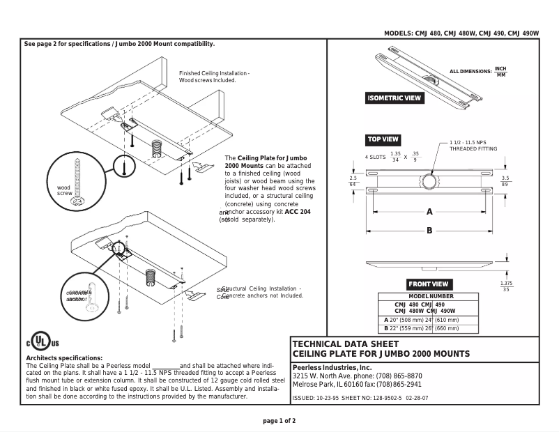 Image de la première page du manuel de l'appareil CMJ490