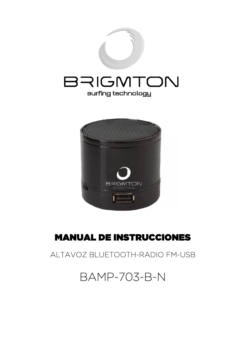 Image de la première page du manuel de l'appareil BAMP-703-B