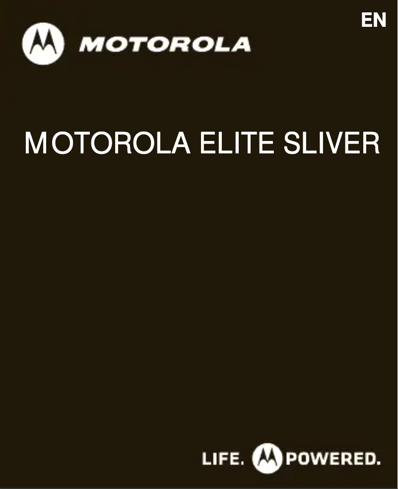 Page n°1 - Manuel utilisateur Zebra Elite Silver