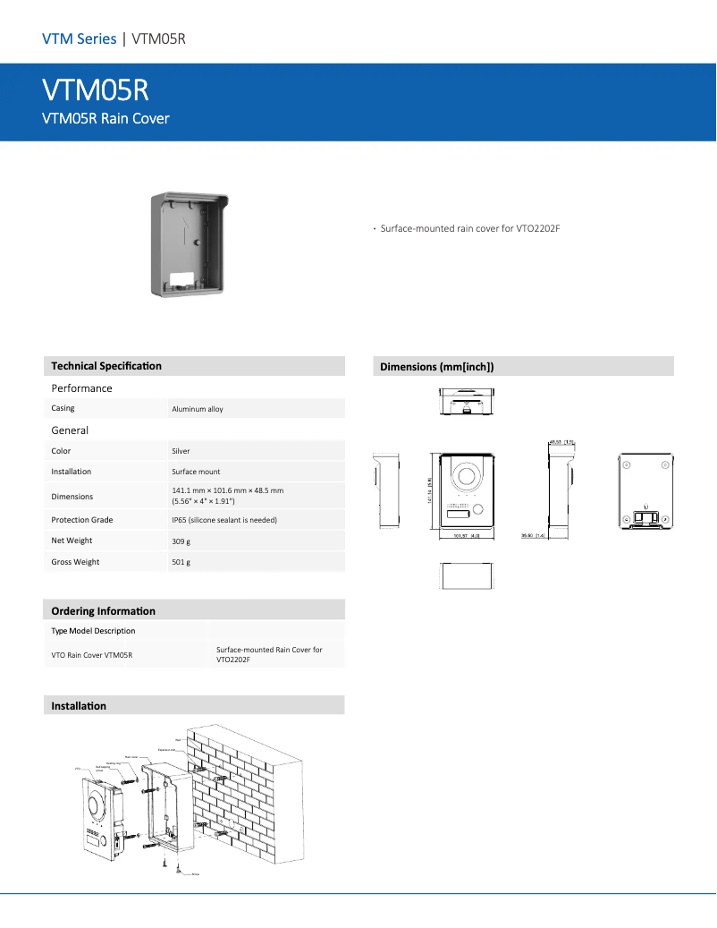 Página 1 del manual Manual de usuario Dahua Technology VTM05R