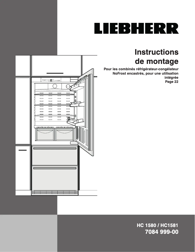 Page 1 de la notice Guide d'installation Liebherr ECN 5036