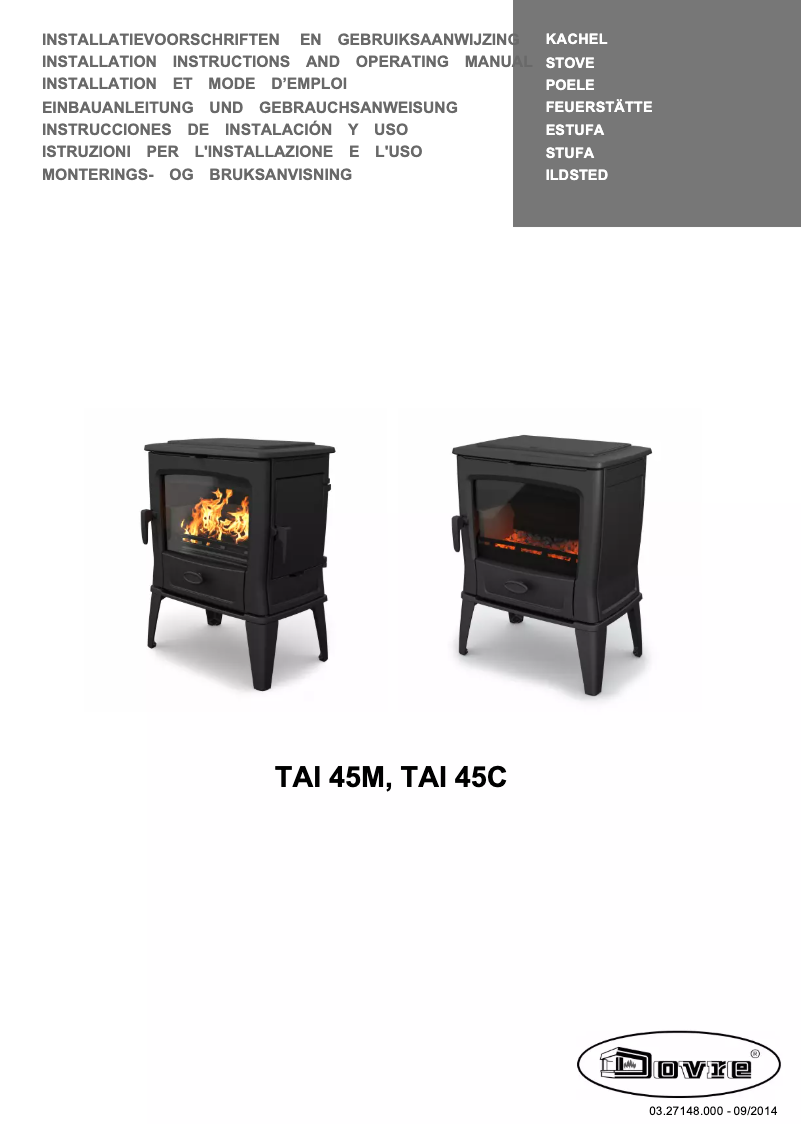Page n°1 - Manuel utilisateur Dovre TAI 45C