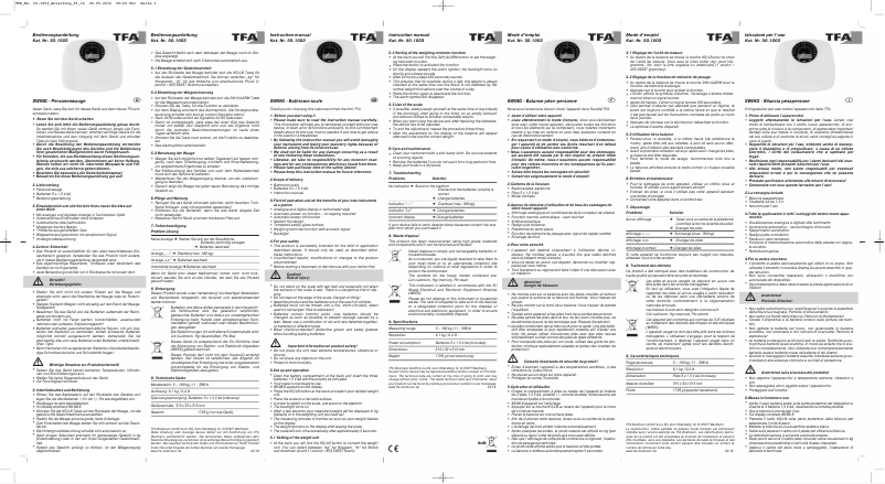 Página 1 del manual Manual de usuario TFA Swing 50.1003.02