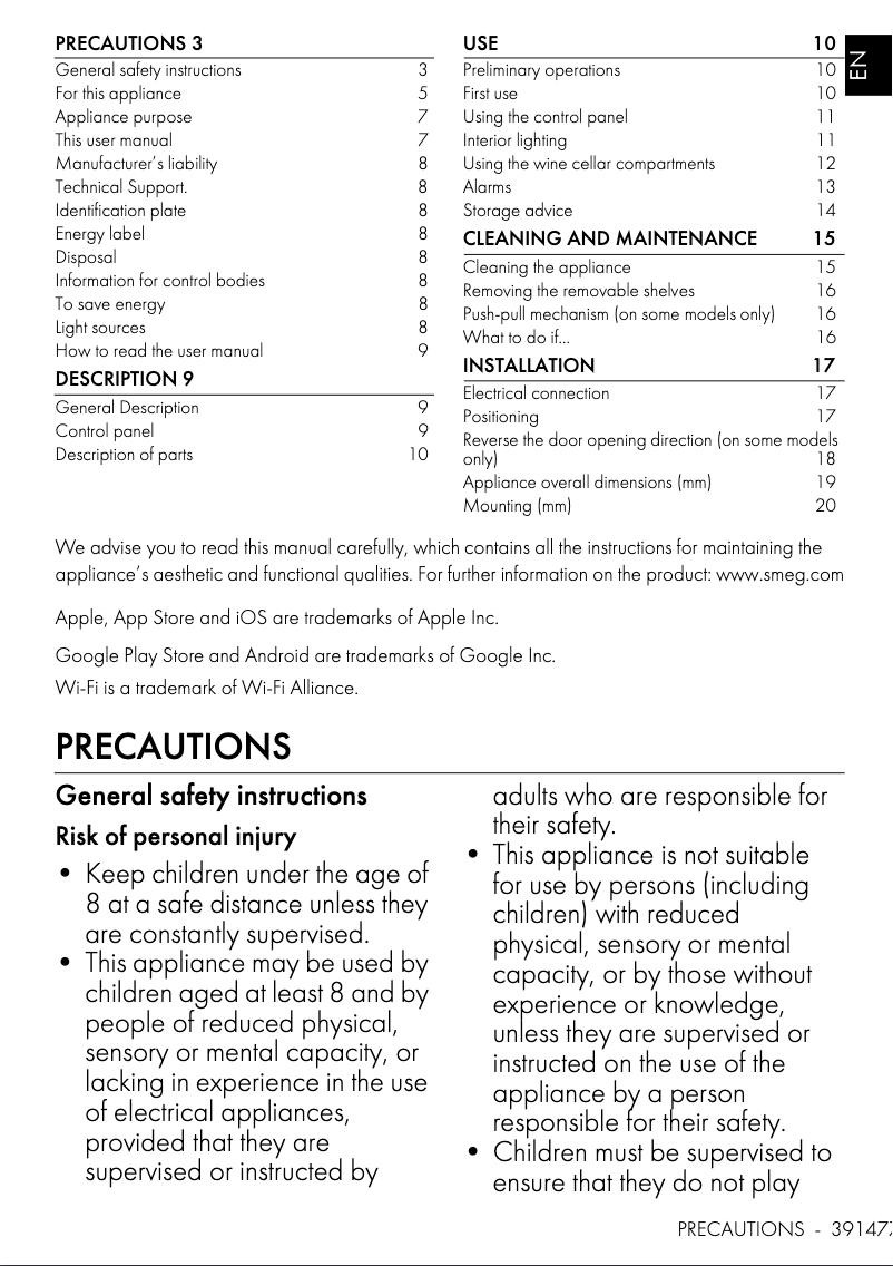 Image de la première page du manuel de l'appareil CVIA621NR3