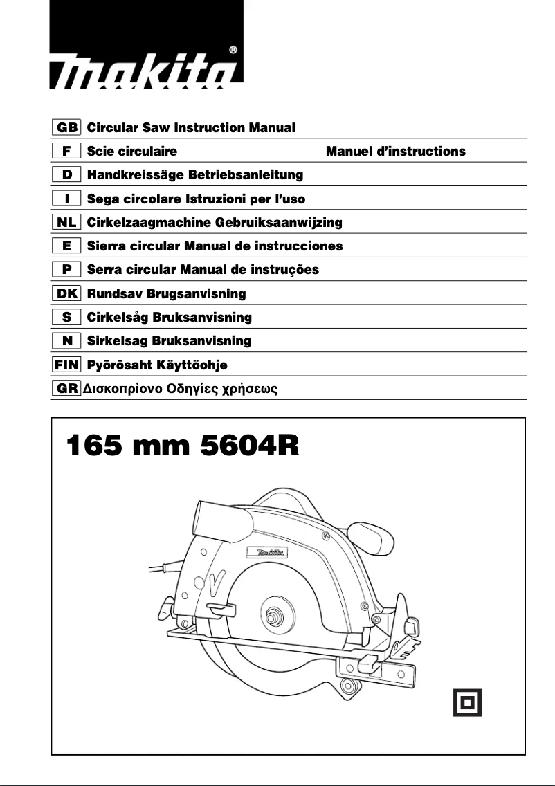 Page 1 de la notice Manuel utilisateur Makita 5604R