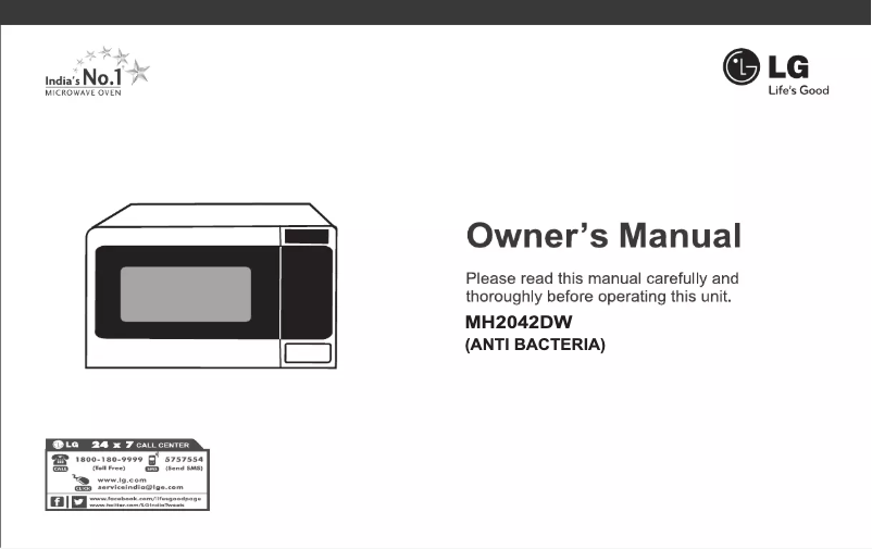 Página 1 del manual Manual de usuario LG MH2042DW
