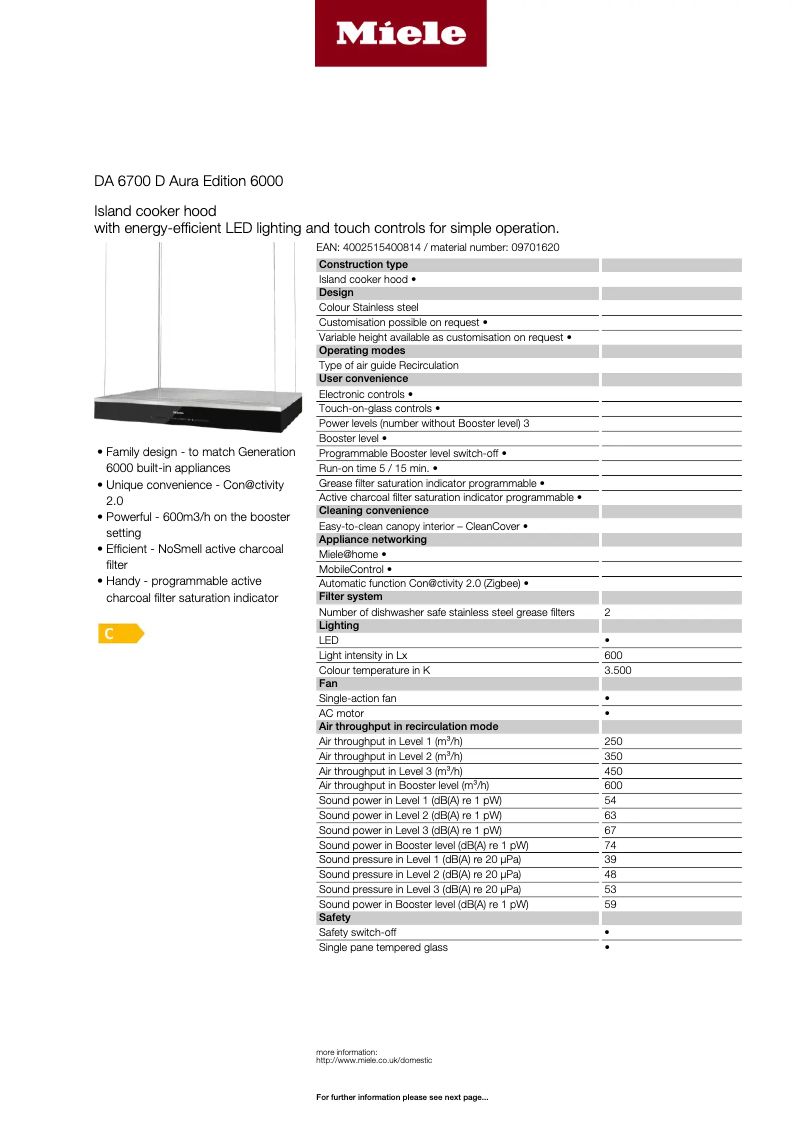 Image de la première page du manuel de l'appareil DA 6700 D