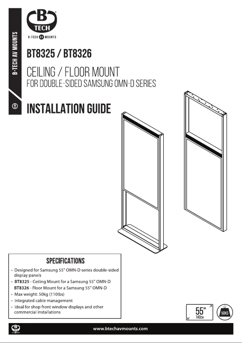 Page 1 de la notice Manuel utilisateur B-Tech BT8325