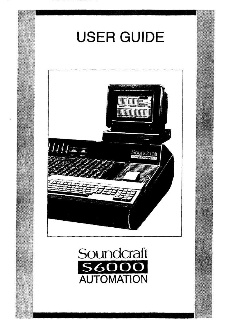 Page n°1 - Manuel utilisateur Soundcraft S6000 Auto