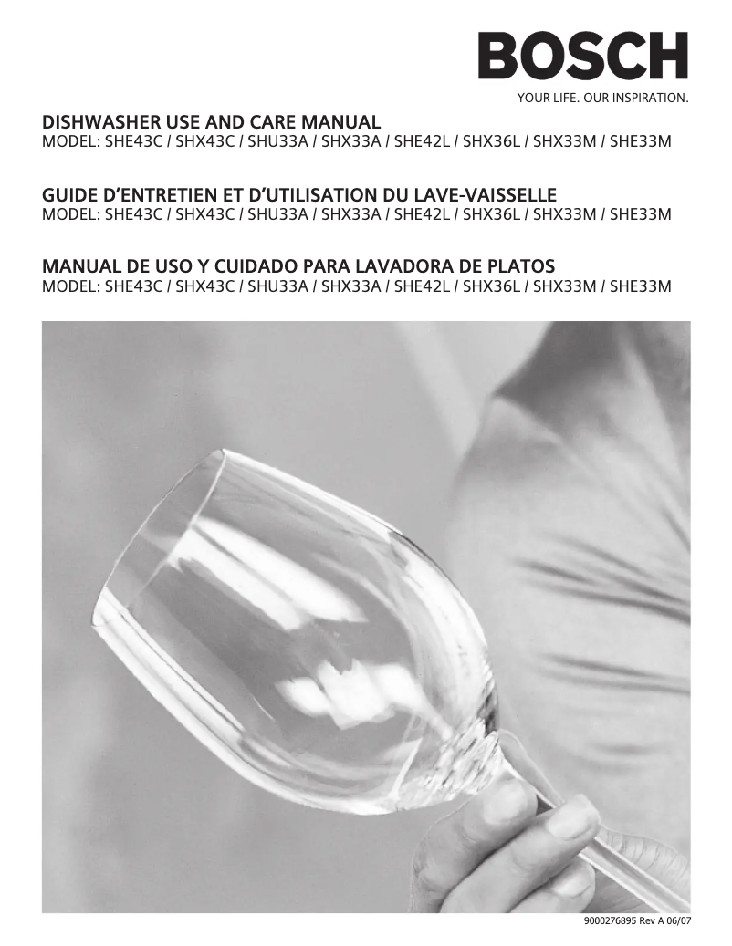 Page n°1 - Manuel utilisateur Bosch SHX33A