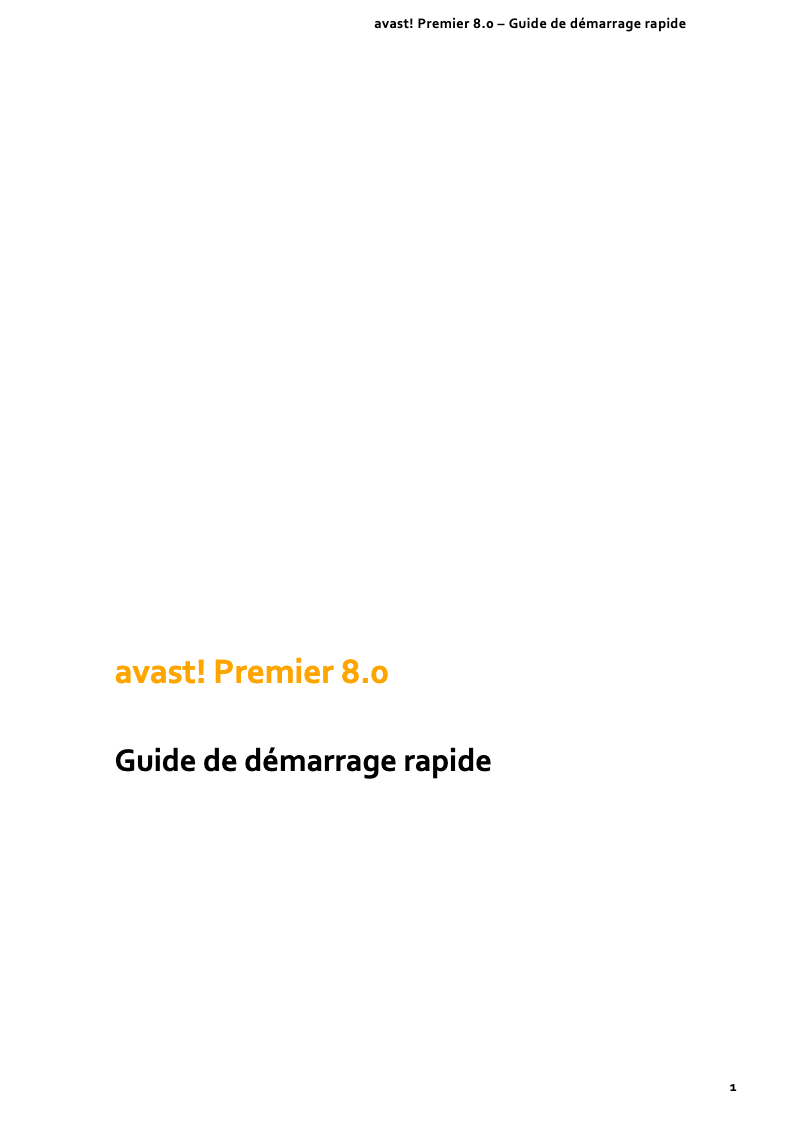 Image de la première page du manuel de l'appareil Premier 8.0