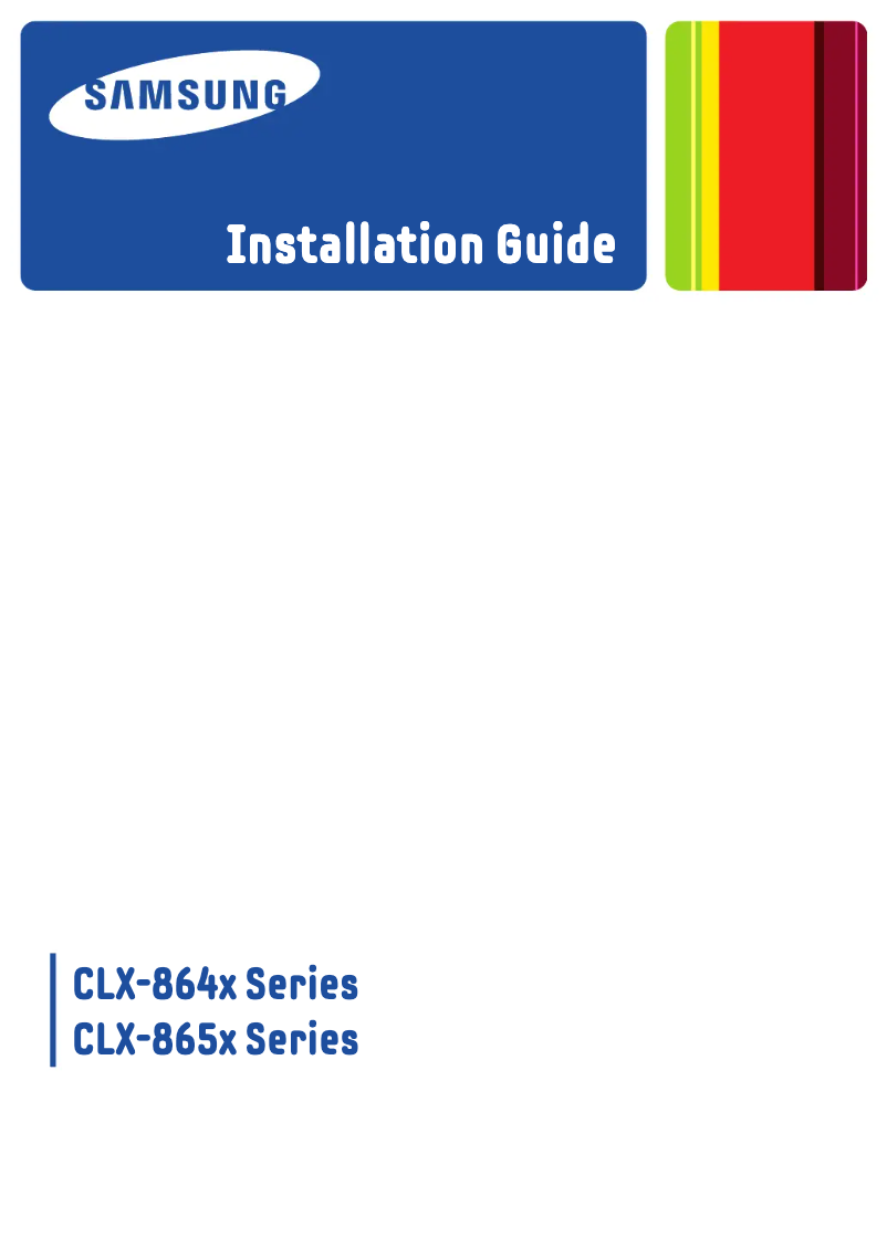 Image de la première page du manuel de l'appareil CLX-8640ND