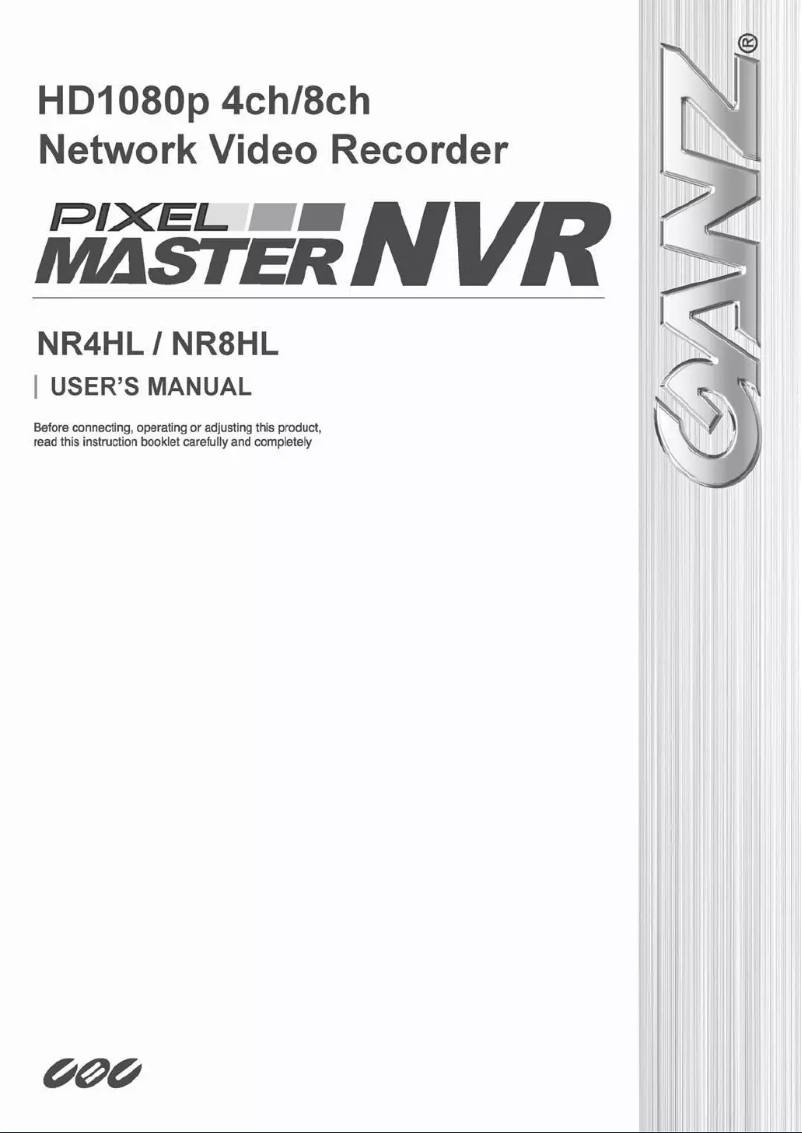 Page 1 de la notice Manuel utilisateur Ganz PixelMaster NR8HL