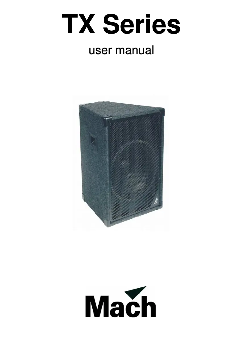 Image de la première page du manuel de l'appareil TXS 18