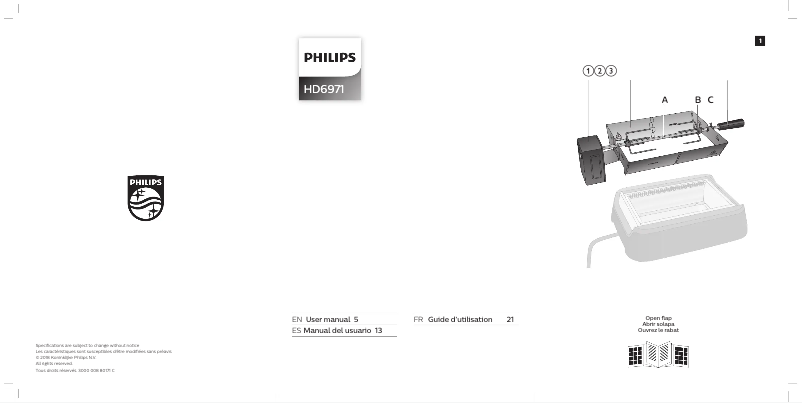 Image de la première page du manuel de l'appareil Avance Collection HD6971