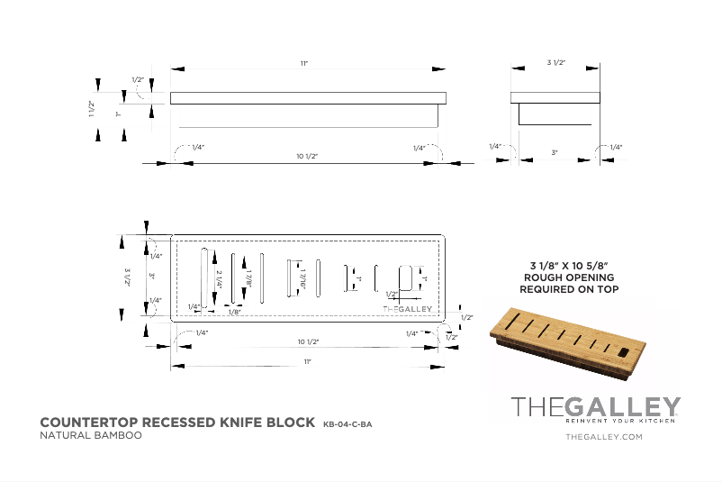 Page n°1 - Manuel utilisateur The Galley KB-04-C-BA