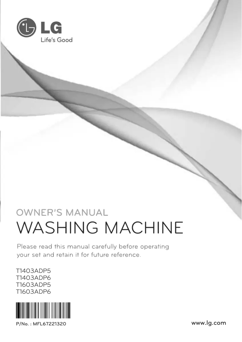 Page 1 de la notice Manuel utilisateur LG T1403ADP5