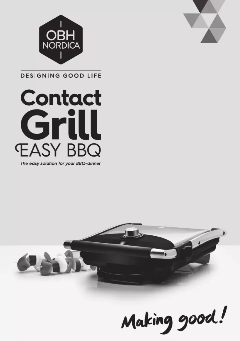 Page 1 de la notice Manuel utilisateur OBH Nordica Easy Barbecue 7104