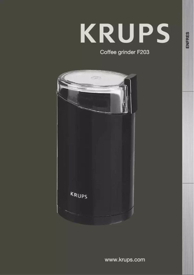 Page 1 de la notice Manuel utilisateur Krups F203