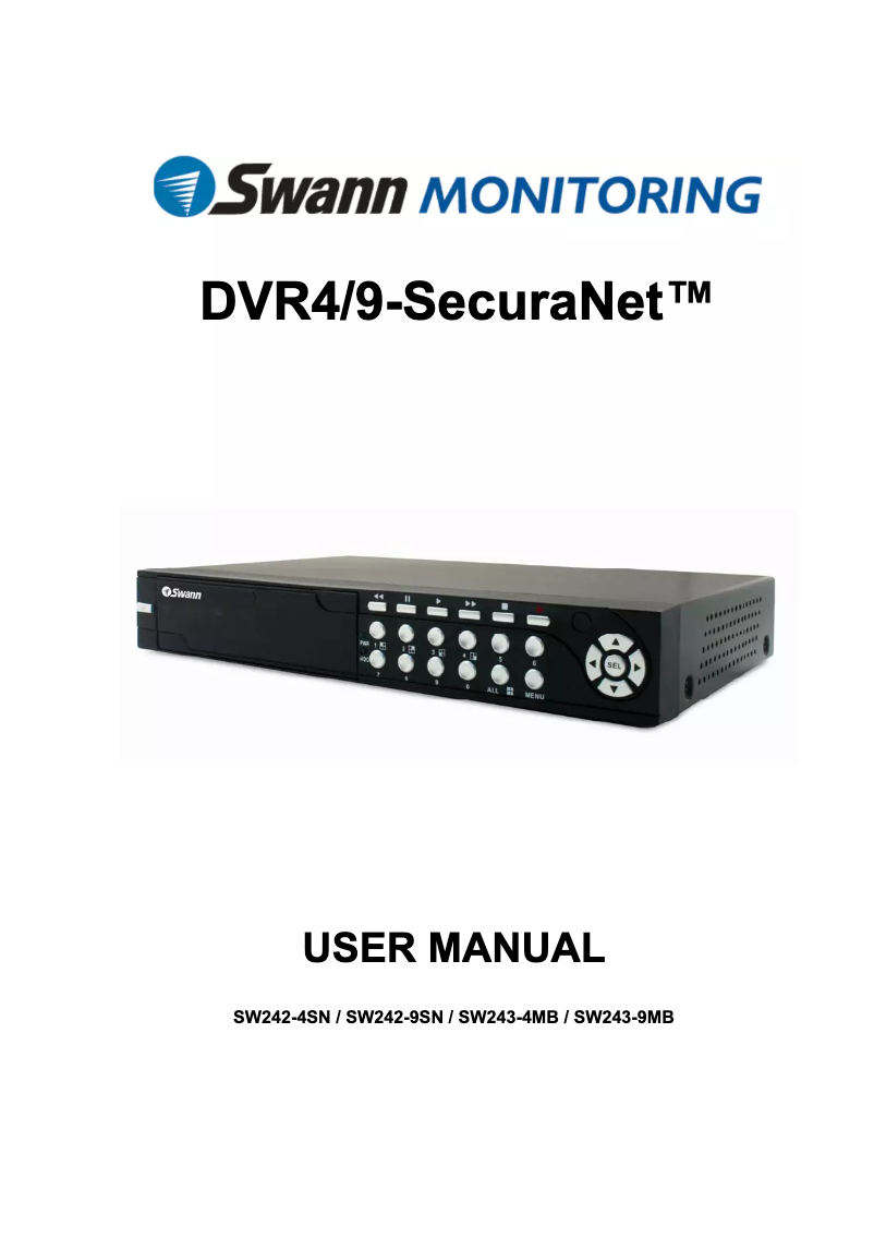 Page n°1 - Manuel utilisateur Swann SW243-4MB
