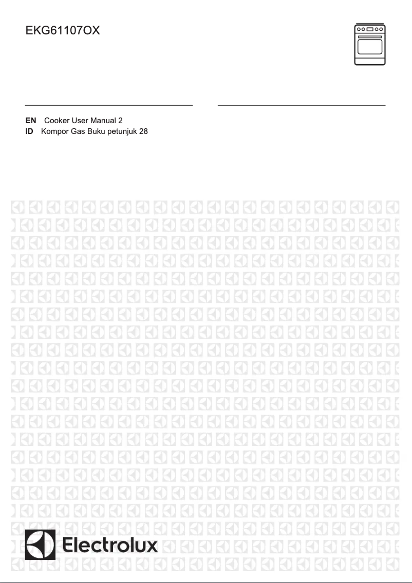 Page 1 de la notice Manuel utilisateur Electrolux EKG61107OX