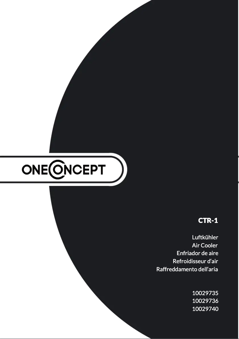 Page n°1 - Manuel utilisateur OneConcept CTR-1