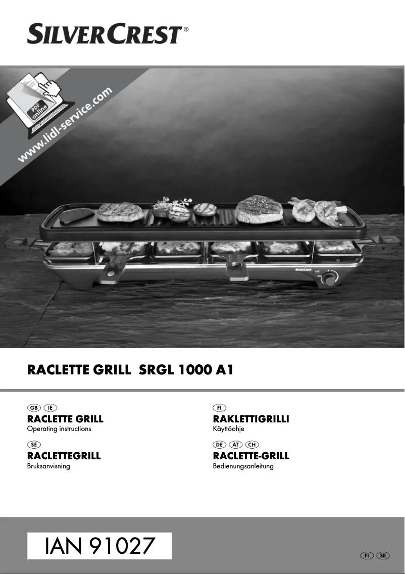 Page 1 de la notice Manuel utilisateur SilverCrest SRGL 1000 A1