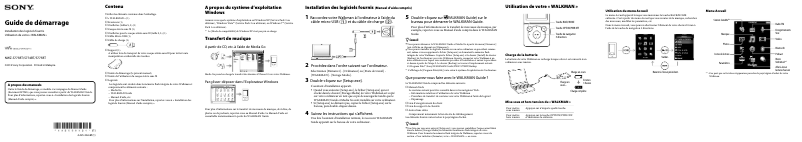 Page n°1 - Manuel utilisateur Sony Walkman NWZ-S774BT