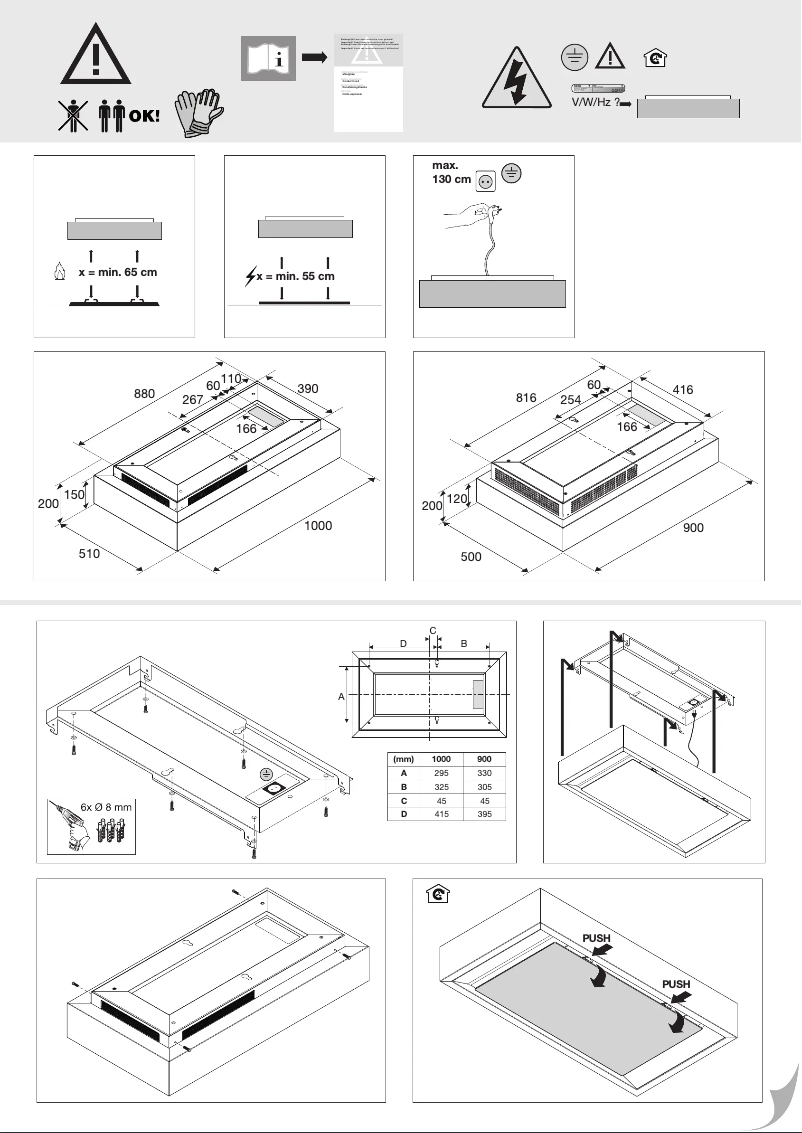 Page 1 de la notice Guide d'installation Pelgrim OSWA0980WIT